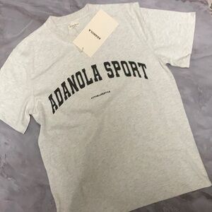 Adanola Trendy Adanola Sport Graphic Tee Heather Grey Designer Summer T-shirt